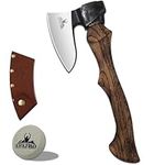 Camping Axes and Hatchets - 14" Forged Carving Axe with Leather Sheath, Survival Hatchet Splitting Axe for Chopping Camping Survival