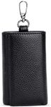 RuoFeng Keychain Key Holder Ring with 6 Hooks Snap Closure (Black)