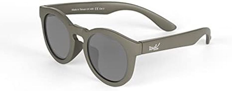 Real Shades Chill Unbreakable Kids Sunglasses - UV Protection Shatterproof Lens Flexible Frame Sunglasses for Kids Boys Girls, Matte Military Olive, Baby 0+