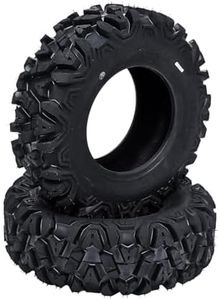 Set of 2 ATV/UTV Tire 25x8-12 Tires, 6 PR 43F Load/Speed Index All Terrain Off-Road Tubeless Tires