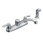 Moen 7907 Chateau Two-Handle Low Arc Kitchen Faucet, Chrome