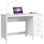 Tangkula White Desk with Drawers, M