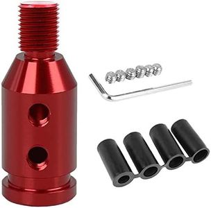 Monrand Red Shifter Adapter Universal Car Shift Knob Adapter Aluminum Alloy M12x1.25 Gear Shift Knob Adapter for Non-Threaded Manual Car