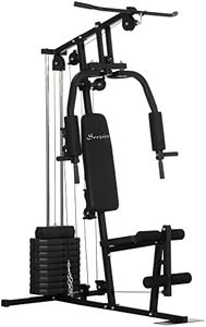 Soozier Home Gym Machine, Multifunction Gym Equipment with 99lbs Weight Stack for Back, Chest, Arm, Legs, and Full Body Workout