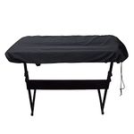 LIGICKY Piano Keyboard Dust Cover for 88 Key Keyboards Black 53x11.5x7inch HG007