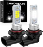 Teguangmei 9005 9006 LED Fog Light Bulb, 10000 Lumen 6500K White 600% Brightness Upgrade, CSP LED Chips HB3 HB4 Fog Bulb, Direct Fit Original Size Plug & Play, Pack of 2