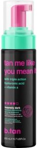 b.tan Dark Self Tanner Mousse | Tan Me Like You Mean It - Dark, 1 Hour Express Sunless Tanner Foam, Bronzing Glow, No Fake Tan Smell, Face & Body, Vegan, Cruelty & Paraben Free, 6.7 Fl Oz