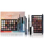 Joyeee All in One Makeup Kit For Teenager Girls, Full Starter Makeup Kit for Women Beginners Includes Eyeshadow Palette, Eye Brush, Mascara, Eyebrow Pencil, Eyeliner Pencil SET001