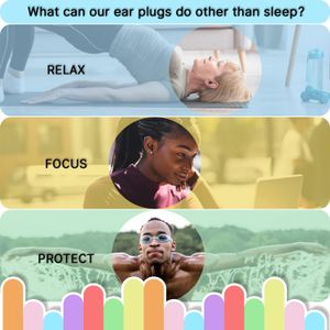 Soft Silicone Ear Plugs – 4 Pairs Noise Reducing Reusable