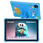 OSCAL Pad 50 Kids tablets 10 inch Tablet for Kids, Android 13, 6+64GB/2TB TF, Widevine L1, Parental Control, 5100mAh, WiFi6, Kid-Proof Case for Kids Tablets 6-12 Years, 2-Year Warranty （Blue）