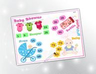 PartyStuff Kitty Games Baby Shower Theme Kukuba Tambola Housie Tickets - Set of 48 Cards