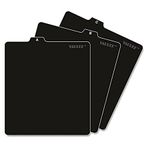 Vaultz A to Z CD and DVD Storage File Guides, 26 Guides per Box, Black (VZ01176) 2-Pack