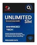 O2 Unlimited Data Sim Enhanced Tech Pre-Paid (12 Months from Order)