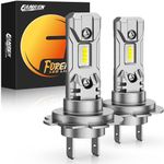 Forenner Newest H7 LED Headlight Bulb, 600% 20000LM Super Brighter 1:1 Mini Size, No Adapter Required H7 LED Bulb, 6500K Cool White Direct Installation, Pack of 2