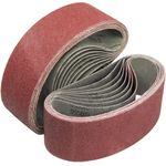 FEIHU Sanding Belts 75x457 mm,Abrasive Belts Assorted.Each 3x40/80/120/180/320, Sanding Belt Set, for Belt Sander| polishing Resin,Metal, Wood (15 Pieces)