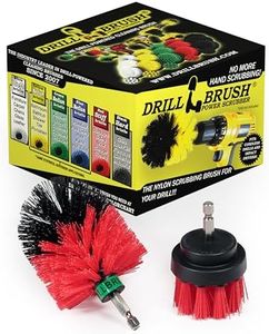 Cleaning Supplies - Outdoor - Garden - Patio - Deck Brush - Mini - Drill Brush - Bird Bath - Algae - Garden Statues - Stone - Garden Fountain - Headstones - Granite Cleaner - Concrete - Spin Brush