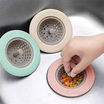 Prostuff.in 2 Pieces Silicon Sink Strainer Kitchen Drain Basin Basket Filter Stopper Sink Drainer Basin Water Rubber Sink Filter Cover Multicolor