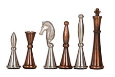 GANESH CHESS Made in Brass Metal Chess Pieces Set for Wooden Chess Board Designed for Professional Players Size-3.50 inches(Note - Chess Board & Storage Box NOT Included)-CB-2003