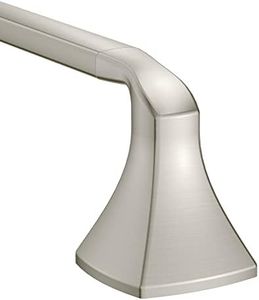 Moen Voss Brushed Nickel 24-Inch Bathroom Towel Bar, Wall Mounted Bath or Hand Towel Rack, YB5124BN