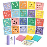 Central 23 Kids Birthday Card Multipack - 20 Pcs Birthday Card Pack - Cute Animals - Pack of Birthday Cards for Boys and Girls - Assorted Birthday Card Selection - Comes With Stickers