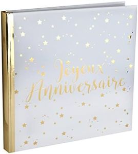 SANTEX 5664-1 - Livre d'or Joyeux Anniversaire métallisé