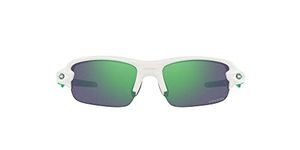 Oakley Youth Kids' OJ9008 Flak XXS Square Sunglasses, Matte White/Prizm Jade, 58 mm