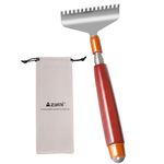 Wide Back Scratcher, Azymi Extendable Back Scratcher for Women Men Long 20Inch with Wood Handle- Massage Roller, Extra Wide 15-Teeth Claw Heavy Duty Manual Metal Back Scratcher Massagers