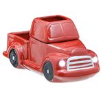 JULIE ANN HOME Ceramic Candle Wax Warmer, Vintage Red Truck with Safety Timer | Automatic Plug in Fragrance Warmer for Scented Wax Melts, Cubes, Tarts | Retro Farmhouse Holiday Air Freshener Set