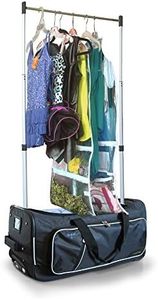 Travolution Dance Bag with Garment Rack, 24 Inch Garment Rack Duffel with Wheels, Black/Gray