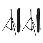 Amazon Basics Aluminum Light Photography Tripod Stand with Case - Pack of 2, 2.8 - 6.7 Feet, Black