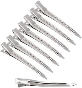 Pince Crocodile Cheveux 24 Pièces, Pinces Cheveux 3.5 Inch, Pince Coiffure en Métal, Pince Bigoudis Cheveux Professionnelles Antirouille avec Trous, pour Coiffure DIY pour Femmes et Filles (24pcs)