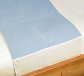 Washable Bed Protector/Pad with Tucks, Blue - Pack of 2