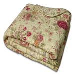 Greenland Home Antique Rose Quilted Patchwork Throw, Multicolor