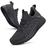Feethit Women Trainers Casual Sneakers Lightweight Breathable Walking Shoes Gym Sport Tennis Dark Gray 6