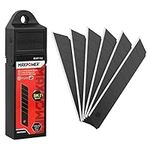 MAXPOWER 50 Pack Utility Knife Blades-18mm Snap-Off Ultra-Sharp Box Cutter Blade Black