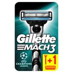 Gillette Mach3 Razor + 1 Blade for Men with Stronger-Than-Steel Blades