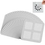 Gjinxi 20 Pcs Drain Protector with Sucker Sink Strainer Stickers Anti Clogging Filter Hair Catcher Mesh Square Drain Stopper Accessories Disposable Plug Trap Filter for Bathroom Laundry Kitchen Sink