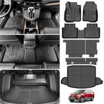 Utiiy Cargo Mat with Floor Liner Fit for 2017-2022 Honda CRV Fuel Model, TPE Cargo Liner All Weather Floor Mat Replacement Seat Back Cover for 2022 CR-V Accessories(17-22 Fuel Model)