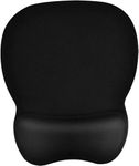 EooCoo Mouse Pad with Memory Foam Rest, 4mm Mouse Mat Mousepad with Wrist Support & Non-Slip Rubber Base, Black