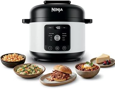 Ninja HyperHeat 9-in-1 Electric Pressure Cooker | 6.5 Qt Multi Cooker with Sear/Sauté, Slow Cooker, Rice Cooker, Sous Vide | 1200W | Fast Cooking, PFAS-Free Pot | White | PC201WH