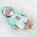 The Magic Toy Shop Bibi Doll - 18" Lifelike Large Size Soft Bodied Baby Doll Girls Boys Toy Dolly With Sounds and Comforter (Mint)