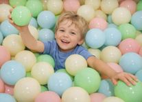 Amazon Brand - Jam & Honey Pit Balls for Kids 12+ Months, BIS Certified, BPA Free Non Toxic Plastic 6 cm, 150 Soft for Pool, Tent and Play Area