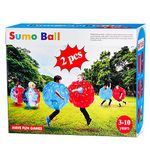 Sumo Ball for Kid, Bumper Balls for Kids, Kids Sumo Balls, Sumo Bubble Ball for Child Outdoor Team Gaming Play for 3+ Ages (60 cm, 2PCS,Blue+red)