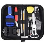 147pc Watch Repair Kit Cadrim Repair Tools Professional Spring Bar Tool Set Watch Battery Replacement Tool Kit Watch Band Link Pin Tool Set with Carrying Case (Case Opener Adjustable Max 38mm)