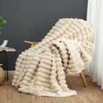 Cozy Bliss Faux Fur Throw Blanket f