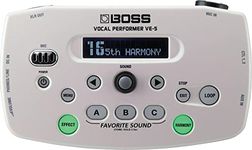 BOSS VE-5 Compact Vocal Performer for Vocalists | Personal Effects Processor | Phrase Looper for Harmonizing and Layered Beatboxing | Mic-Stand Mount Included | Reverb, Delay, Pitch Correct & More