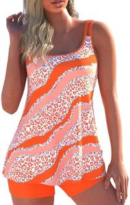 ROSEWE Double Straps Tankini Swimsuits for Women 2 Piece Bathing Suits