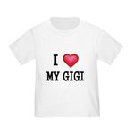 CafePress I Love My Gigi 2 T Shirt Cute Toddler T-Shirt, 100% Cotton White