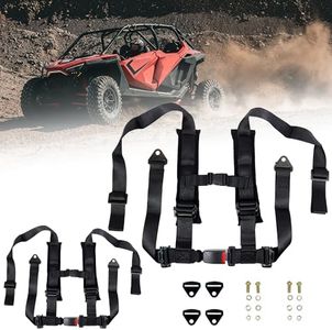 Still Animals 4 Point Harness 2 Inch Straps Heavy Duty Buckle Compatible with All Polaris Can-Am Kawasaki Honda SxS UTV Off-Road with Ventilated Foam Padding, Off Road Use Only, 2 Pack