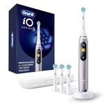 Oral B Power iO Series 9 Electric Toothbrush, Rose Quartz, iO9 Rechargeable Power Toothbrush with 4 Brush Heads and Charging Travel Case